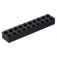 LEGO kocka 2x10, fekete (3006)